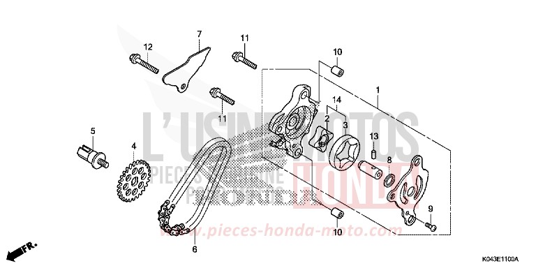 POMPE A HUILE de Forza 300 PEARL HIMALAYAS WHITE (NHA87) 2013